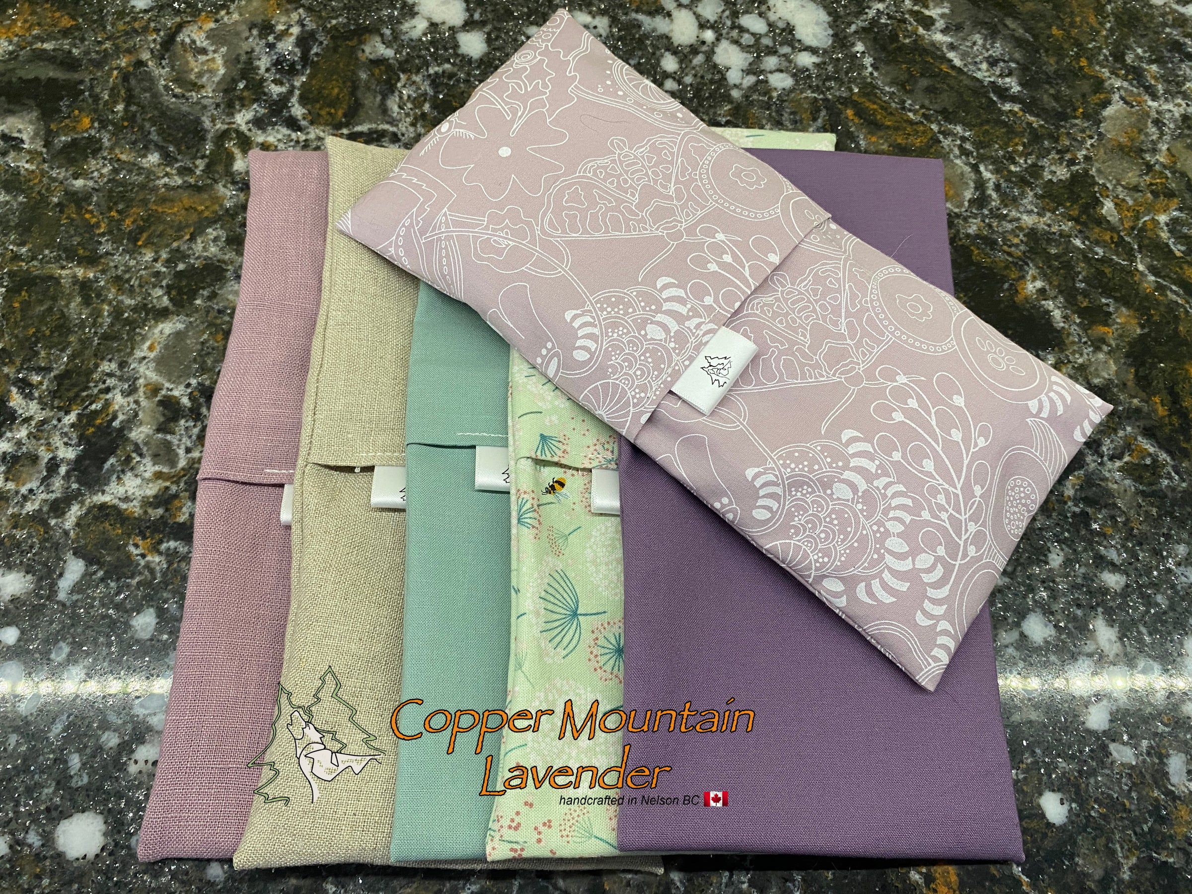Organic Lavender & Flax Seed Eye Pillow W/ Removable Cover | Weighted